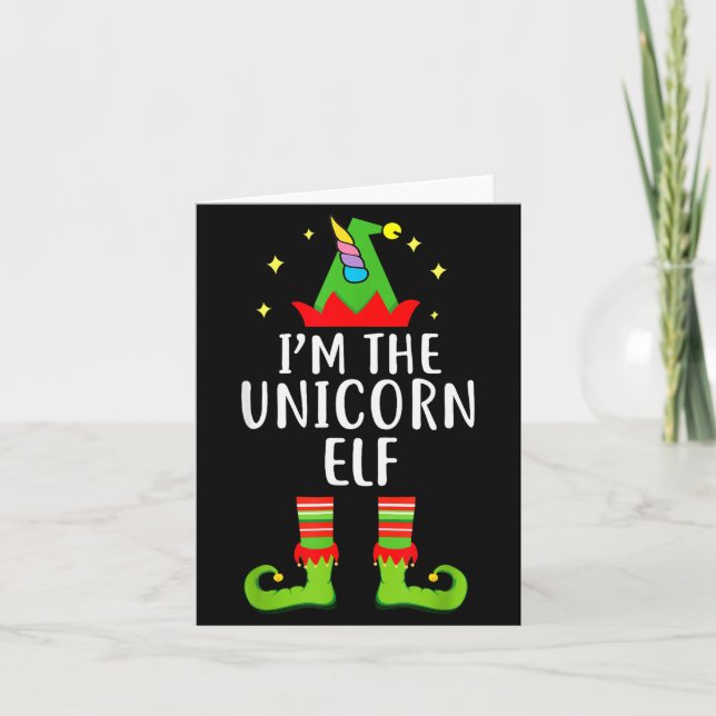 Cartão I'm The Unicorn Elf Matching Family Group Christma (Frente)