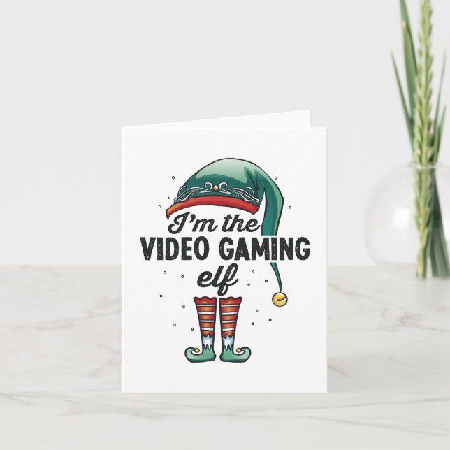 Cartão I'm the Video gaming Elf Christmas Gift Xmas (Frente)