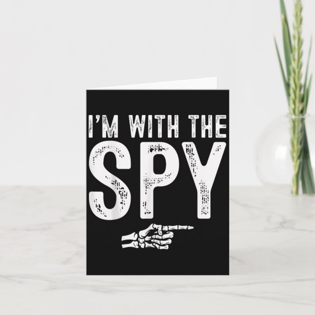 Cartão I'm With The Spy Easy Costume Halloween Couples Ma (Frente)