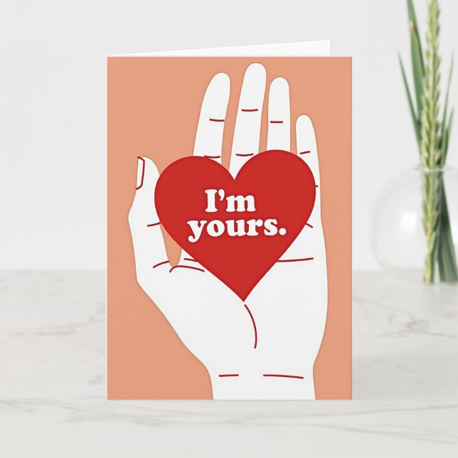 Cartão Im Yours Heartfelt Love Card (Frente)