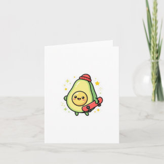 Cartão Ímã de Bebê Abacate Kawaii Fofo.