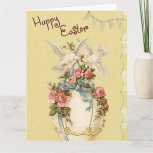 Cartão Imagem antiga do felz pascoa da placa de Páscoa