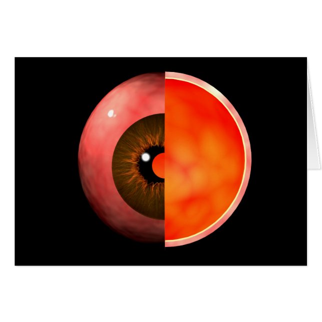 Cartão Imagem Conceitual Da Cruz De Olhos Humanos Seção 3 (Frente Horizontal)