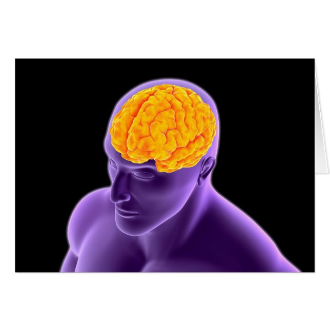 Cartão Imagem Conceitual Do Cérebro Humano 8 (Frente Horizontal)