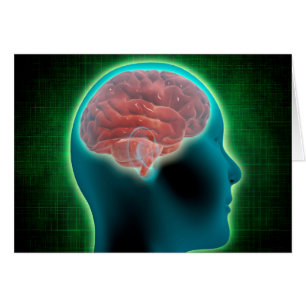 Cartão Imagem Conceitual Do Corpo Feminino Com Cérebro 2