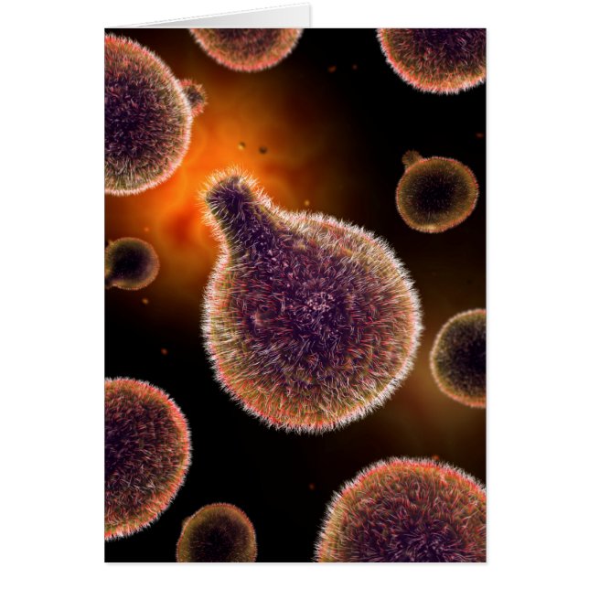 Cartão Imagem Conceitual Do Plasmodium Causando Malária 4 (Frente)