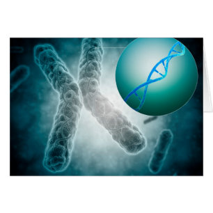 Cartão Imagem conceptual de um Telomere que mostra o ADN