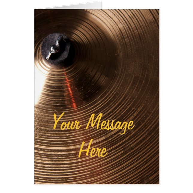 Cartão Imagem Cymbal do Drum ou Drummer (Frente)