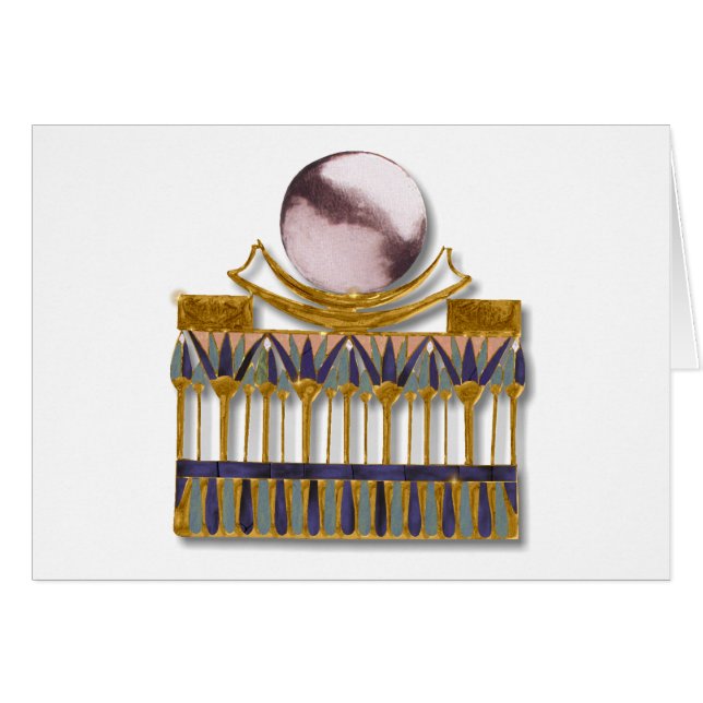 Cartão Imagem da Lua Egípcia Antiga (Frente Horizontal)