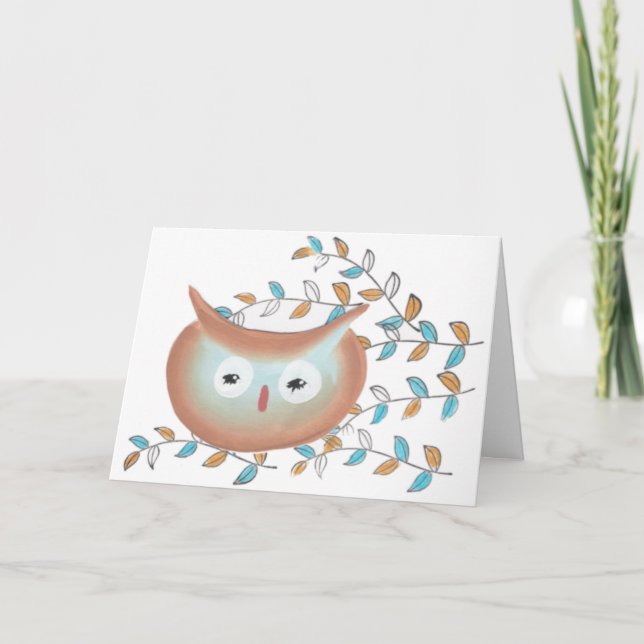 Cartão Imagem de Birthday Card Owl (Frente)