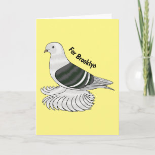 Cartão Imagem de desenho animado do pombo-escudo-saxão