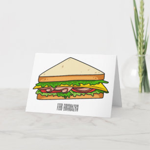 Cartão Imagem de desenhos em Sandwich