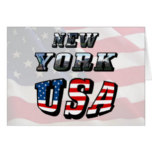 Cartão Imagem de Nova York e texto dos EUA