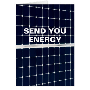 Cartão Imagem de um painel de energias solares engraçado