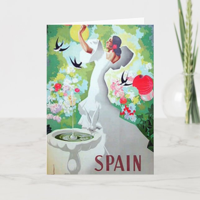Cartão Imagem de Vintage da espanha (Frente)