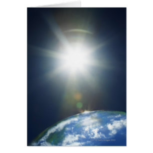 Cartão imagem do espaço