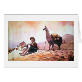 Cartão Imagem do lama de Cusco Peru