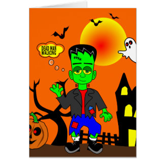 Cartão Imagem do monstro de Frankenstein engraçado