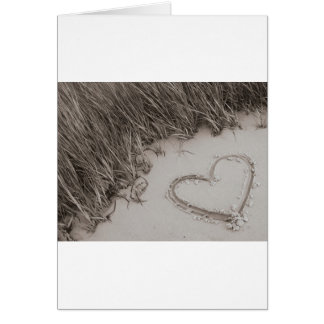 Cartão Imagem do Sepia do coração