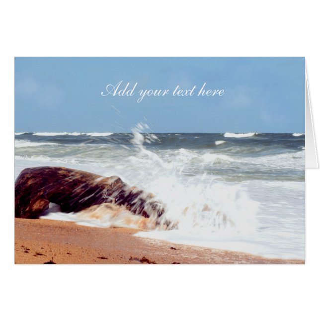 Cartão Imagem em Praia - Registro (Frente Horizontal)
