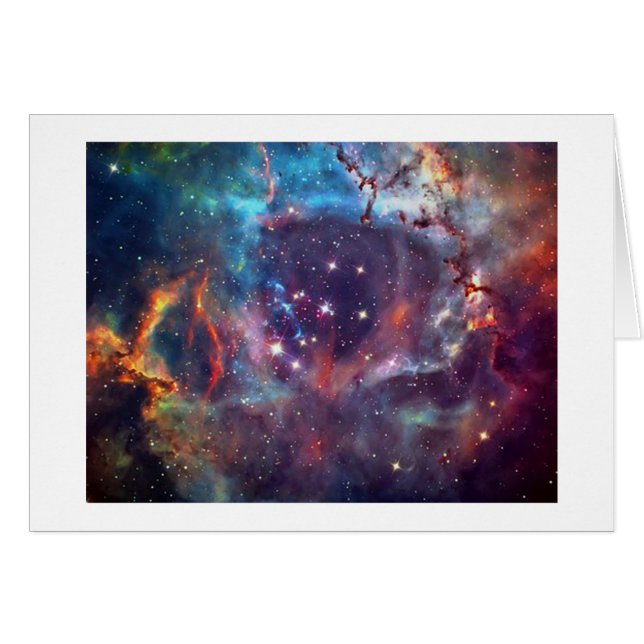 Cartão Imagem espacial da Nebula Galáxia. (Frente Horizontal)