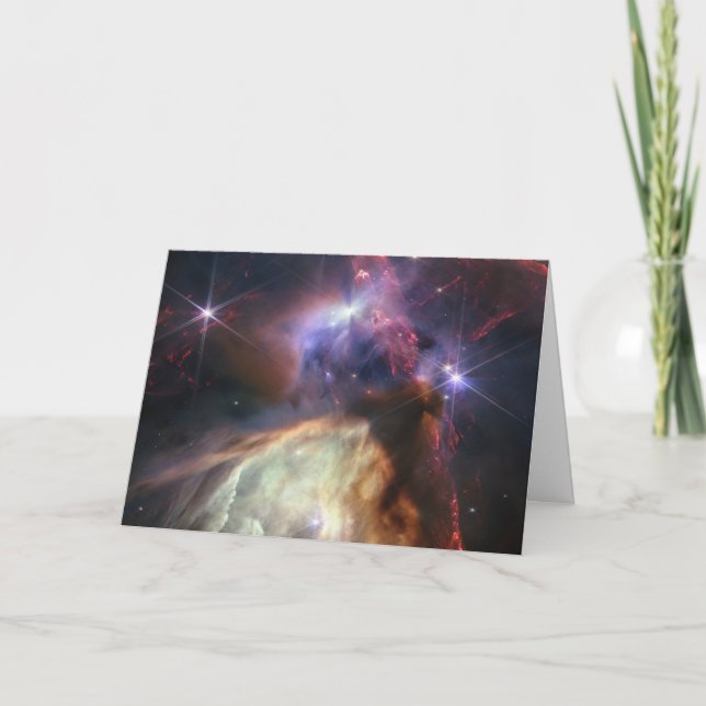 Cartão Imagem JWST de estrelas Rho Ophiuchi (Frente)