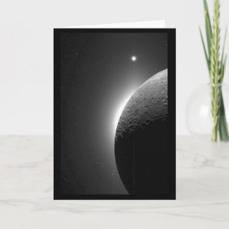 Cartão Imagem magnífica da NASA, a Lua iluminada pela Ter