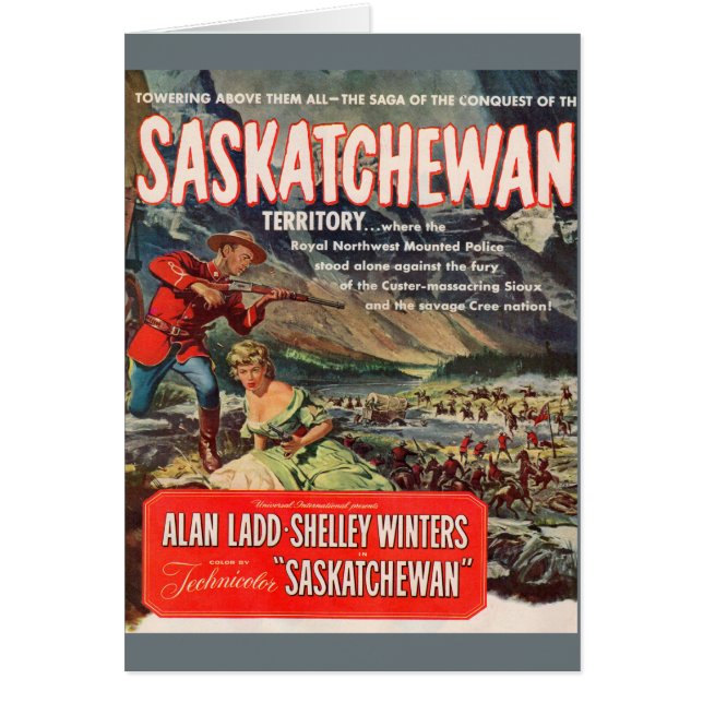 Cartão Imagem poster de filme Saskatchewan (Frente)