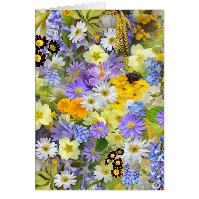 Cartão imagens com flores (Frente)