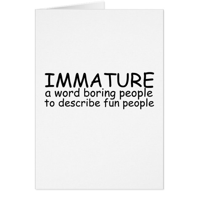 Cartão Imatura (Frente)