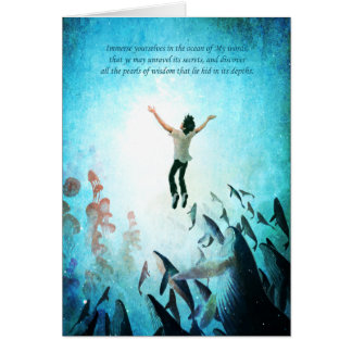 Cartão Imerja o oceano