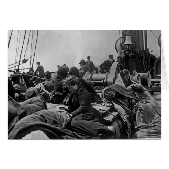 Cartão Imigrantes a bordo do navio (Frente Horizontal)