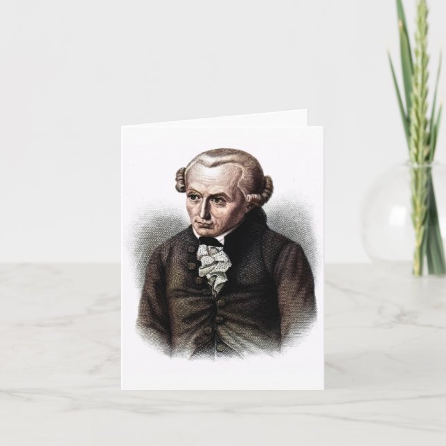 Cartão Immanuel Kant - Filósofo (Frente)