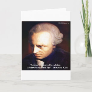 Cartão Immanuel Kant Science Vs Knowledge Quote Gifts