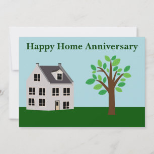 Cartão Imobiliária Feliz Aniversário de Casa Personalizad