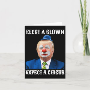 Cartão Impeach Anti-Trump Eleve Um Palhaço Esperando Um C