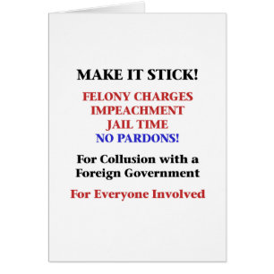 Cartão Impeach with No Pardons for Collusion