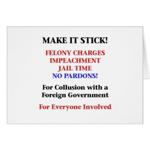 Cartão Impeach with No Pardons for Collusion
