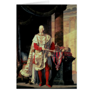 Cartão Imperador Francis mim de Áustria, século XIX