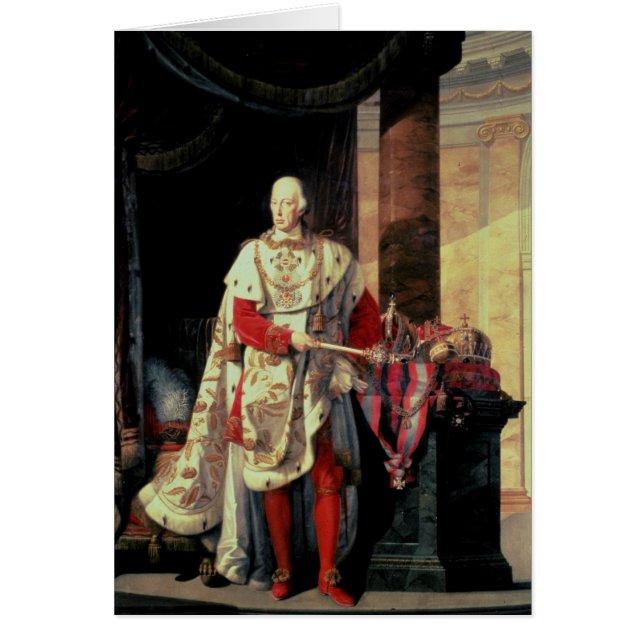 Cartão Imperador Francis mim de Áustria, século XIX (Frente)