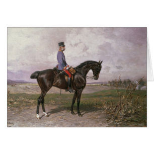 Cartão Imperador Franz Joseph mim em seu cavalo austríac