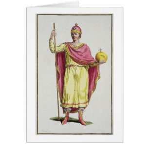 Cartão Imperador Otto III (980-1002), gravado por Pierre