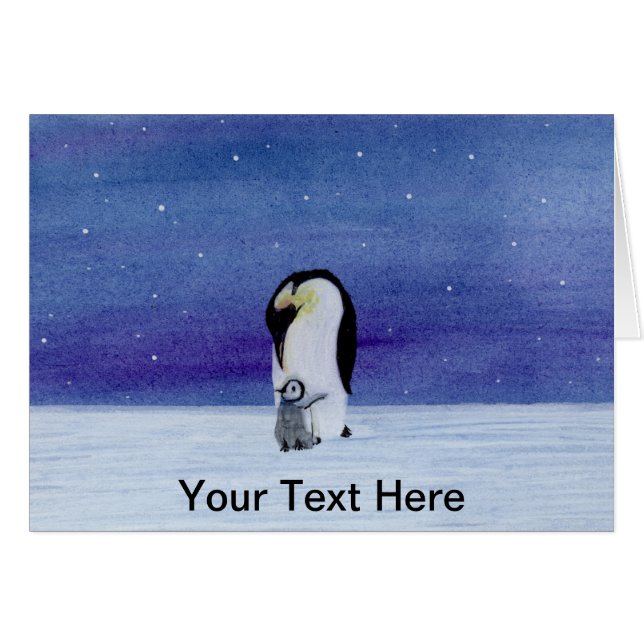 Cartão Imperador Penguin (Frente Horizontal)