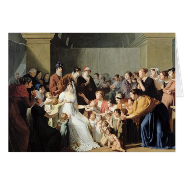 Cartão Imperatriz Josephine entre as crianças, 1806 (Frente Horizontal)