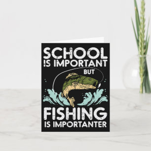 Cartão Importante Pesca Escolar Garotos Engraçados Import