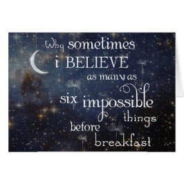 Cartão impossível das estrelas das coisas