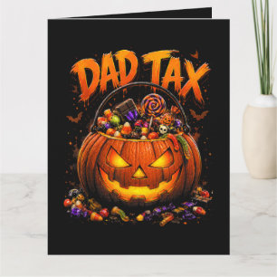 Cartão Imposto Pai Engraçado Halloween Abóbora