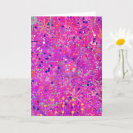 Cartão Impressão Abstrata Jubileu Magenta