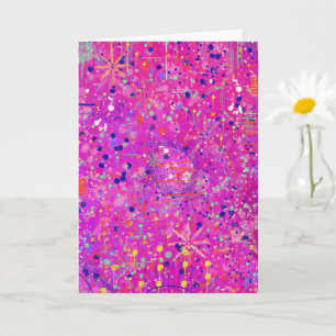 Cartão Impressão Abstrata Jubileu Magenta