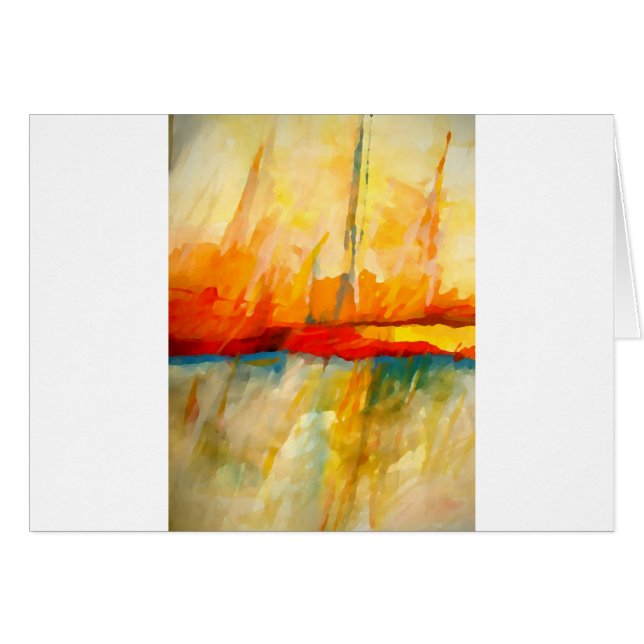 Cartão Impressão Abstrato moderna (Frente Horizontal)